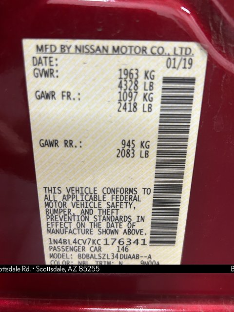 Used 2019 Nissan Altima 2.5 SR w/ SR Premium Package FWD image 33