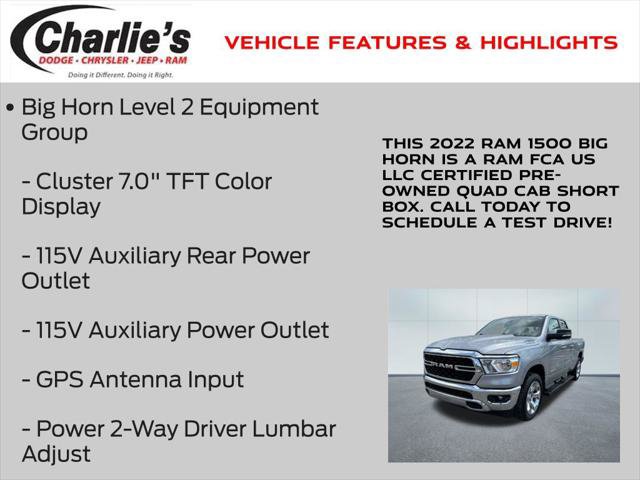 Certified 2022 RAM 1500 Big Horn AWD/4WD image 19