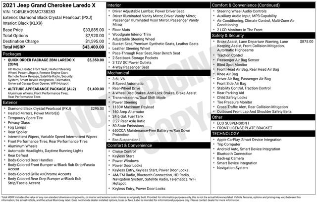 Used 2021 Jeep Grand Cherokee Laredo X image 15