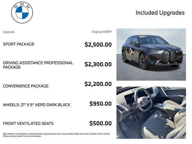 Certified 2024 BMW iX xDrive50 w/ Sport Package AWD/4WD image 3