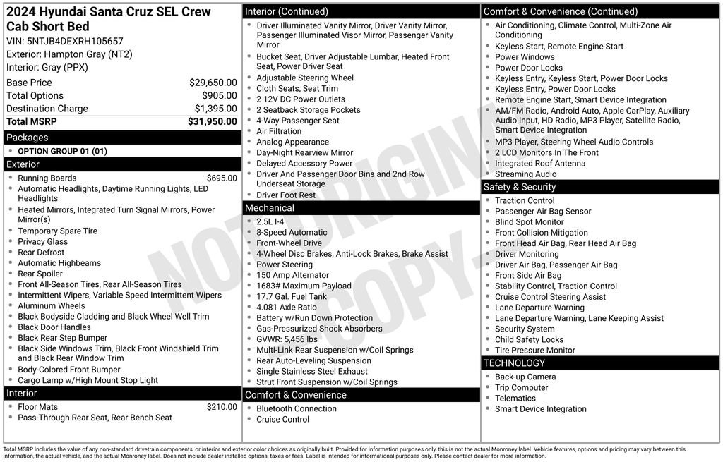 Used 2024 Hyundai Santa Cruz SEL image 27