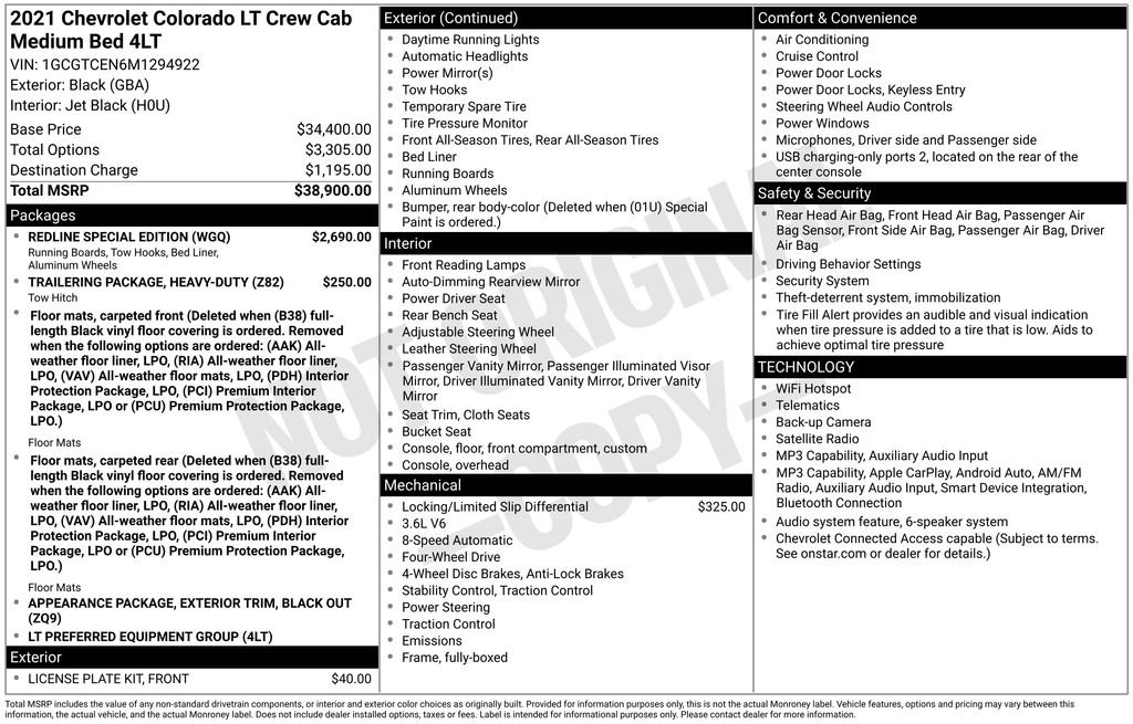 Used 2021 Chevrolet Colorado LT w/ Redline Special Edition image 18