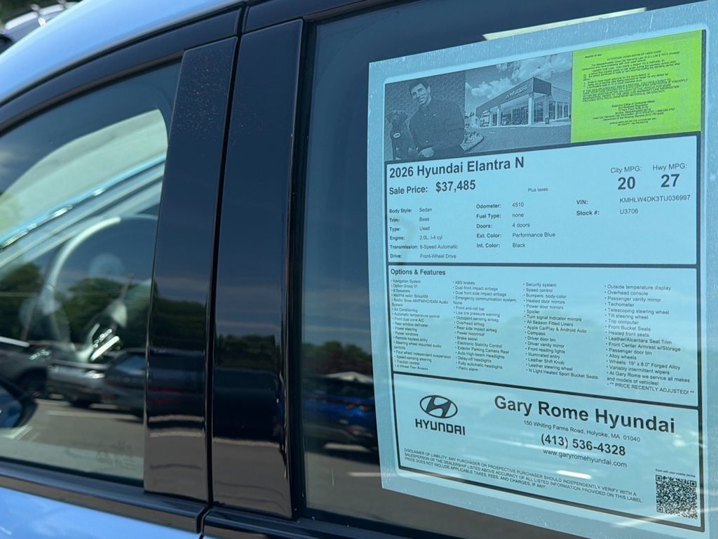 Certified 2026 Hyundai Elantra N FWD image 30