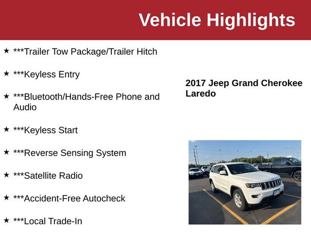 Used 2017 Jeep Grand Cherokee Laredo w/ Quick Order Package 23E AWD/4WD image 10