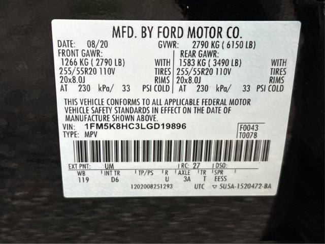 Used 2020 Ford Explorer Platinum w/ Premium Technology Package AWD/4WD image 26