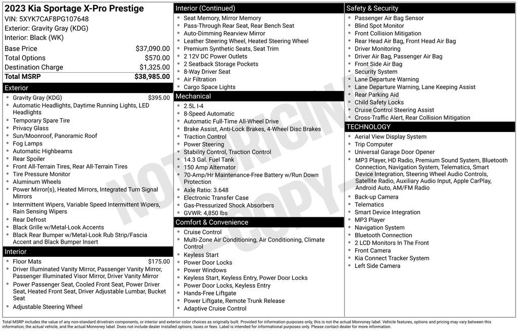 Used 2023 Kia Sportage X-Pro Prestige AWD/4WD image 5