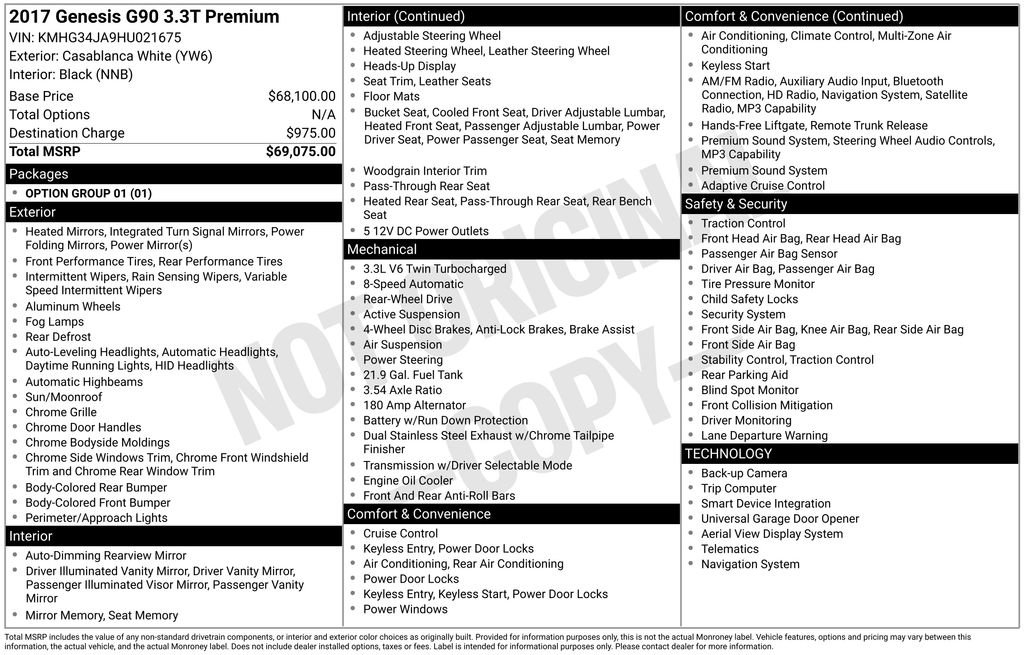 Used 2017 Genesis G90 3.3T Premium image 20