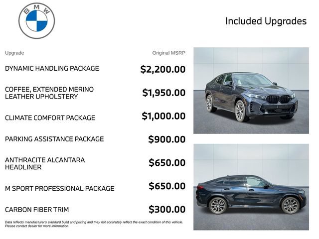 Certified 2025 BMW X6 M60i w/ Dynamic Handling Package AWD/4WD image 3