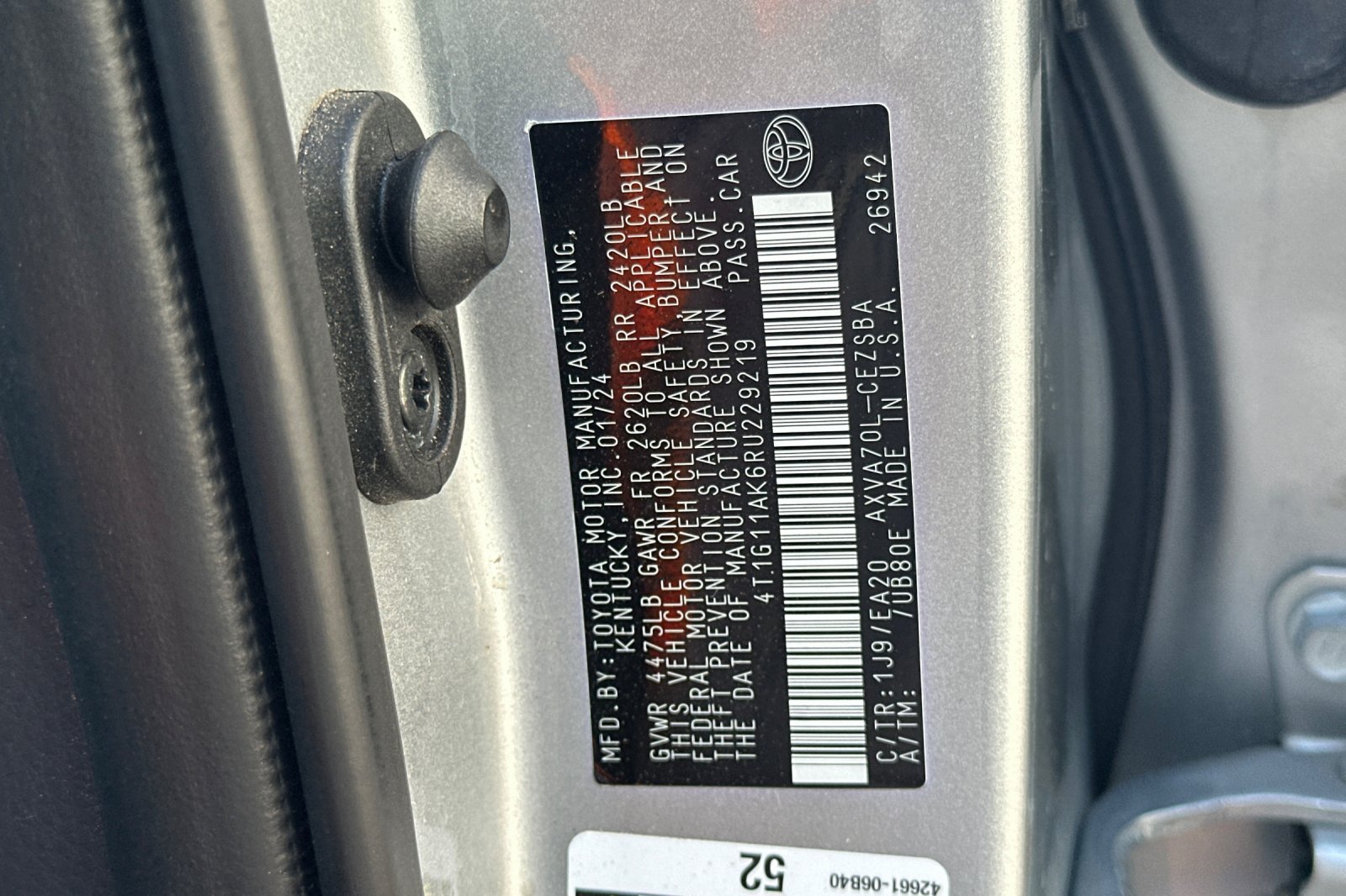 Certified 2024 Toyota Camry SE FWD image 27