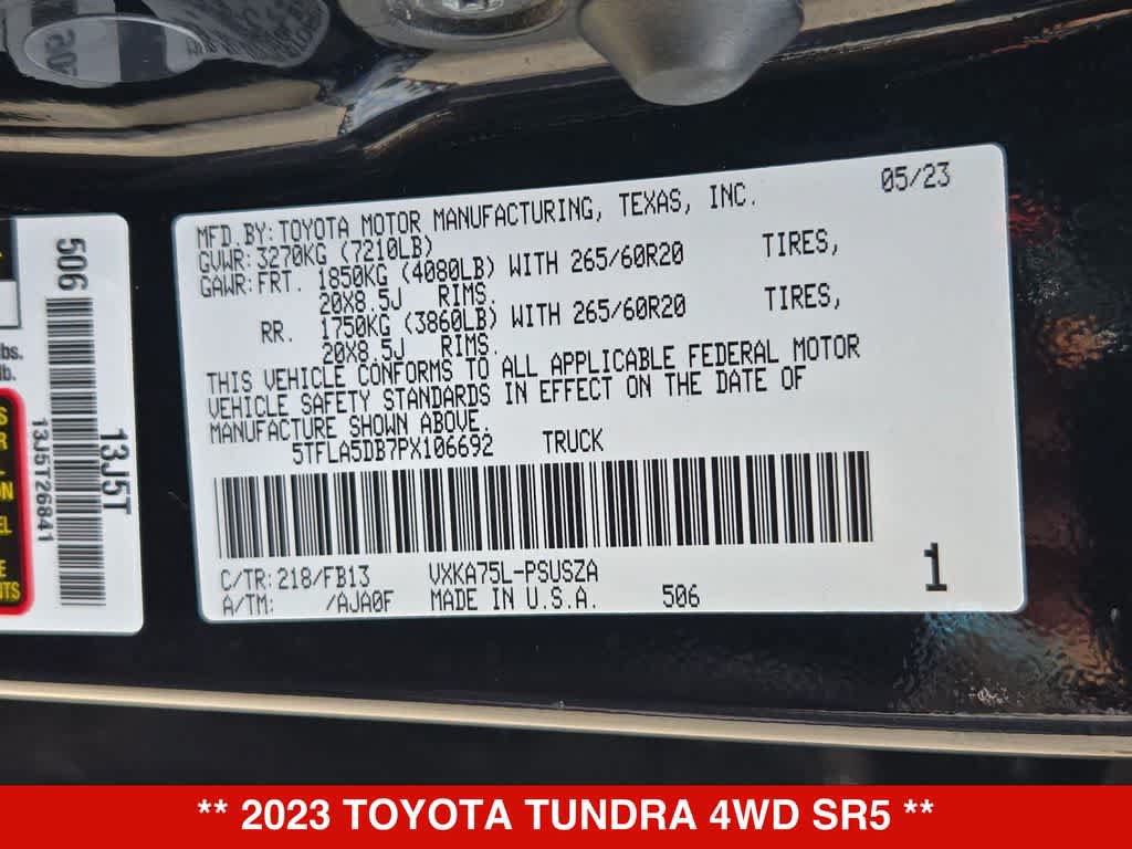 Used 2023 Toyota Tundra SR5 w/ SR5 Convenience Package AWD/4WD image 35