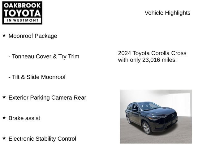 Used 2024 Toyota Corolla Cross LE w/ Moonroof Package AWD/4WD image 8