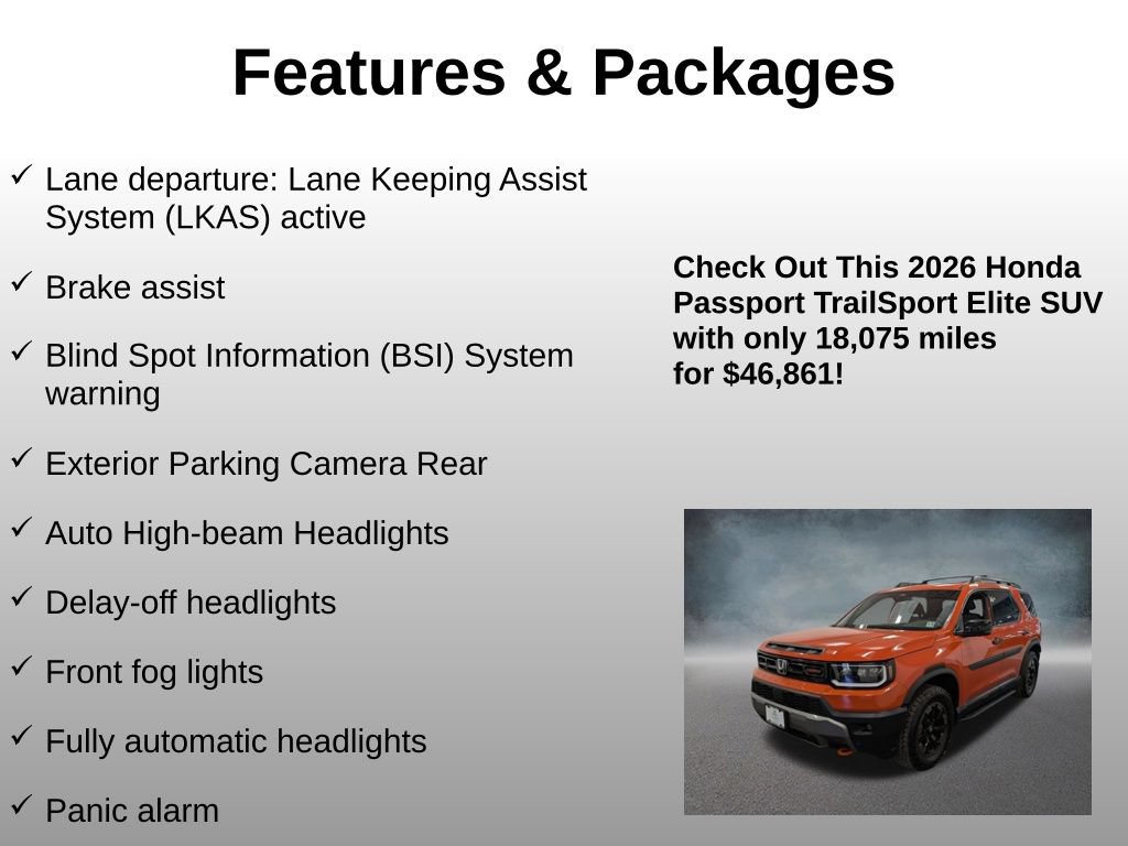 Certified 2026 Honda Passport TrailSport Elite image 20