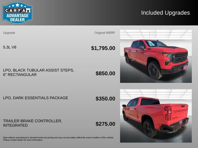 Certified 2024 Chevrolet Silverado 1500 Custom Trail Boss w/ LPO, Dark Essentials Package image 3