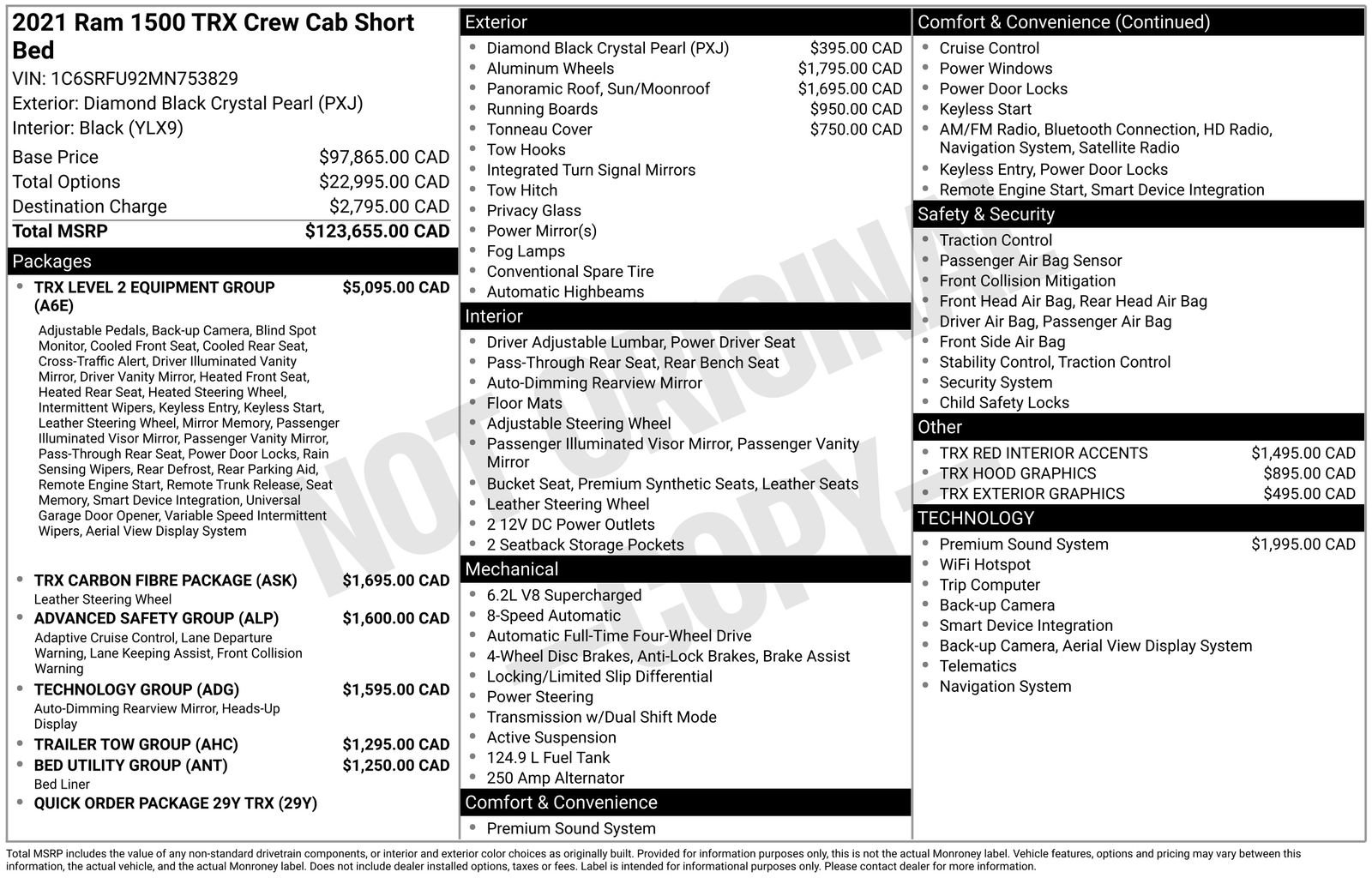 Used 2021 RAM 1500 TRX w/ TRX Level 2 Equipment Group AWD/4WD image 4