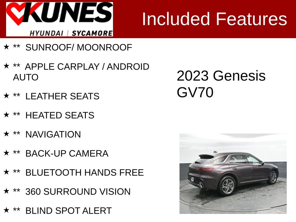 Used 2023 Genesis GV70 2.5T w/ Advanced Package image 2
