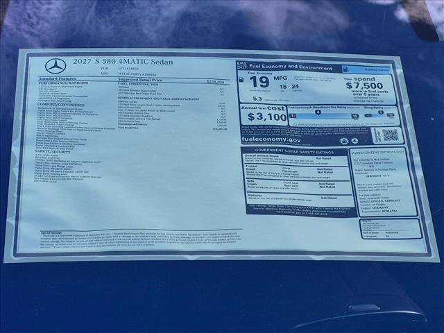 New 2027 Mercedes-Benz S 580 4MATIC Sedan image 17