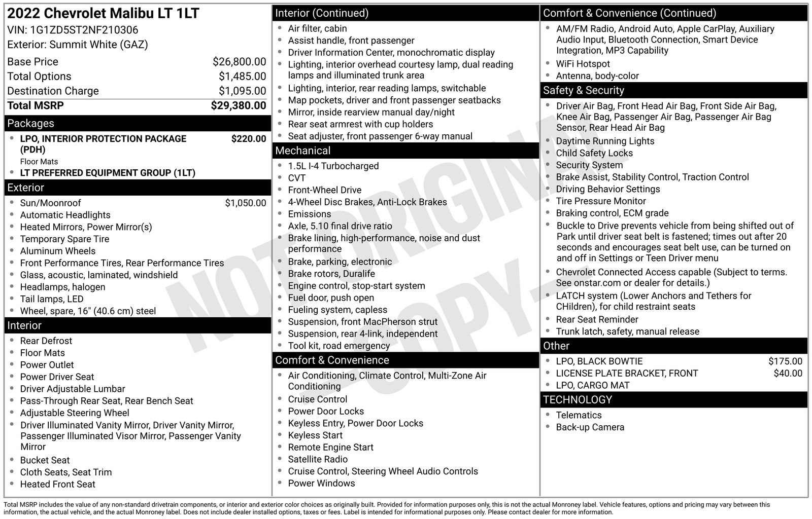 Used 2022 Chevrolet Malibu LT FWD image 32