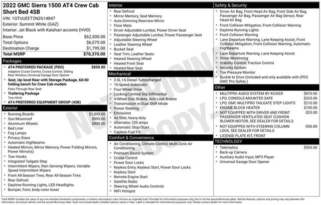 Used 2022 GMC Sierra 1500 AT4 w/ AT4 Preferred Package image 46