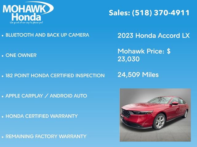 Certified 2023 Honda Accord LX image 8