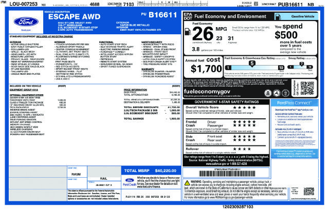 Used 2023 Ford Escape ST-Line Select w/ Tech Pack #2 AWD/4WD image 6