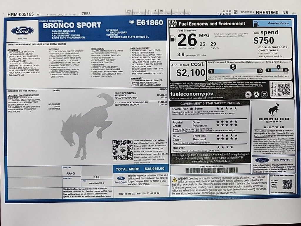 Used 2024 Ford Bronco Sport Big Bend image 25