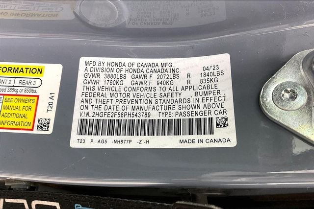 Certified 2023 Honda Civic Sport image 32