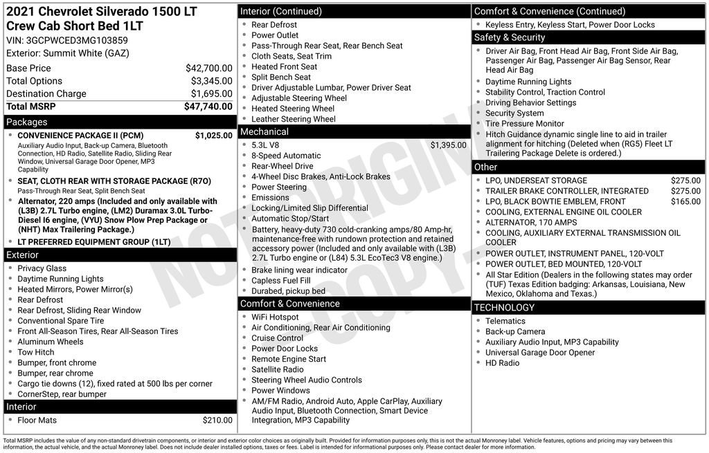 Used 2021 Chevrolet Silverado 1500 LT w/ Convenience Package II RWD image 10