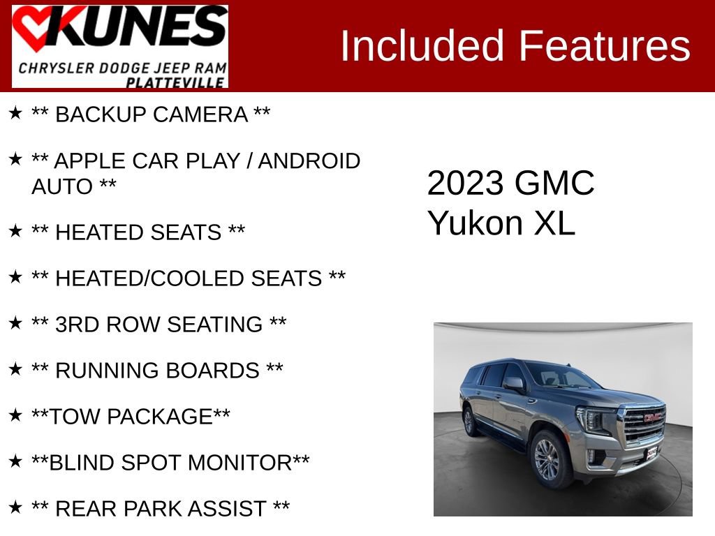 Used 2023 GMC Yukon XL SLT w/ SLT Premium Package AWD/4WD image 2