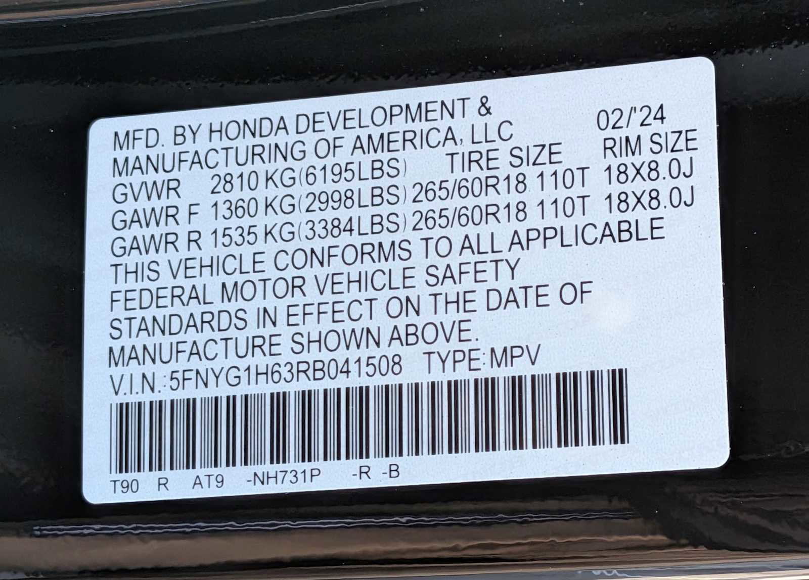 Certified 2024 Honda Pilot TrailSport image 30