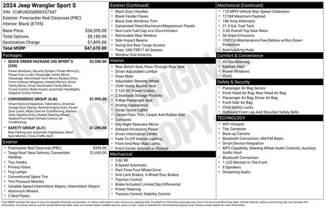 Used 2024 Jeep Wrangler Sport S image 29