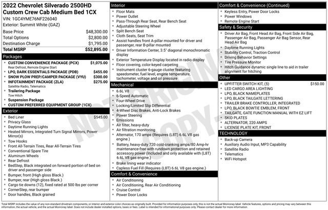 Used 2022 Chevrolet Silverado 2500 Custom w/ Custom Convenience Package AWD/4WD image 6