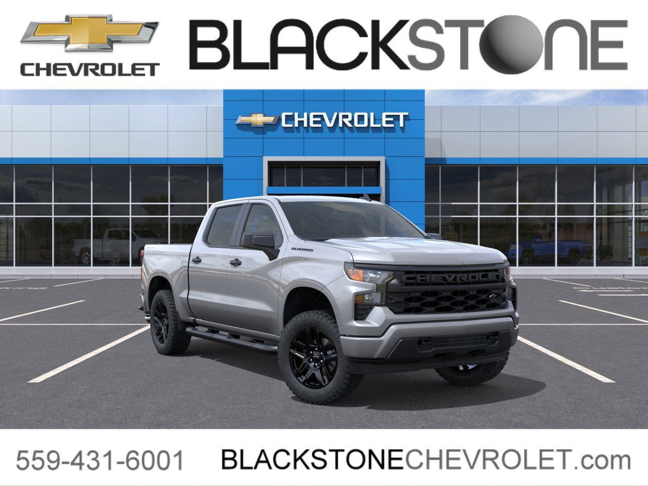 New 2026 Chevrolet Silverado 1500 Custom w/ Turbomax Blackout Package AWD/4WD image 1