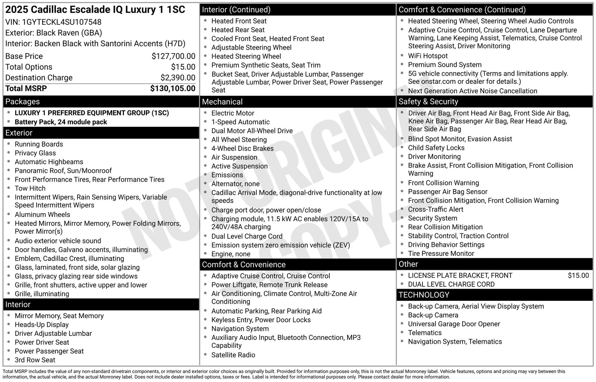 New 2025 Cadillac Escalade IQ Luxury 1 image 39
