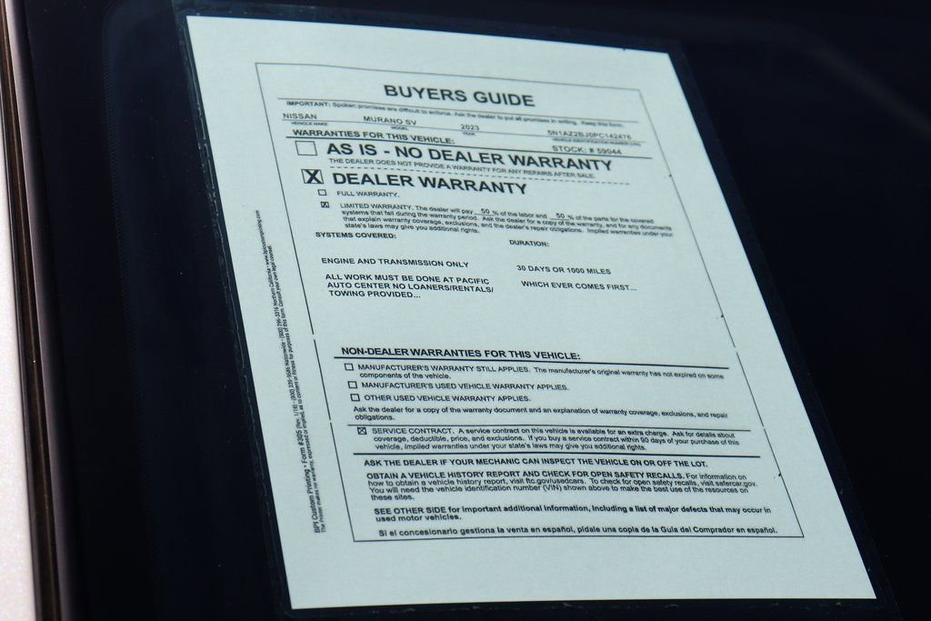 Used 2023 Nissan Murano SV w/ SV Midnight Edition Package image 48