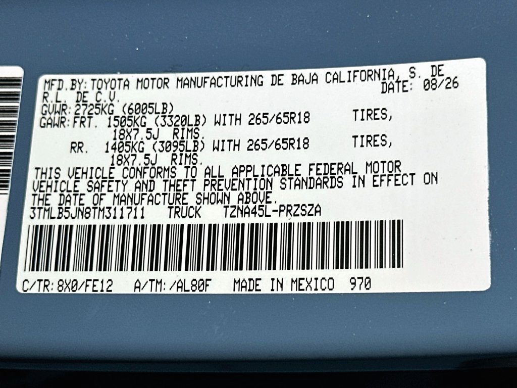 New 2026 Toyota Tacoma TRD Sport AWD/4WD image 17