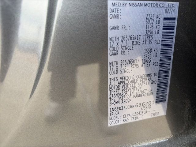 Certified 2024 Nissan Frontier SV w/ SV Convenience Package image 24