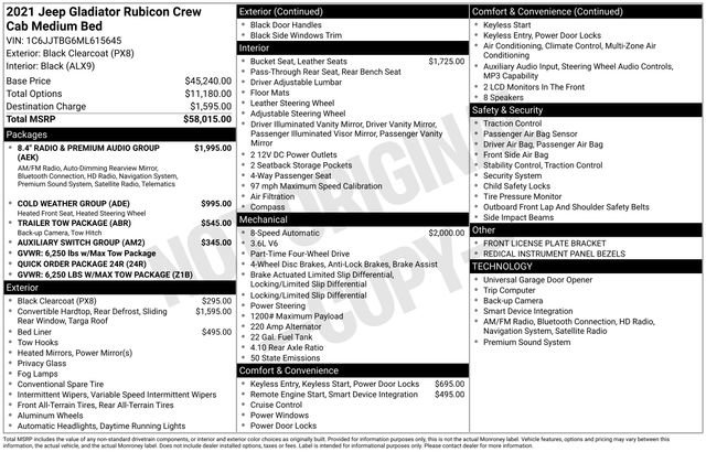 Used 2021 Jeep Gladiator Rubicon AWD/4WD image 4
