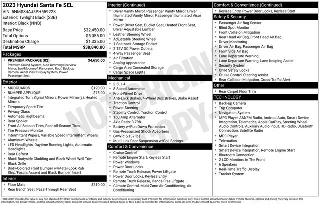 Used 2023 Hyundai Santa Fe SEL w/ Premium Package FWD image 27