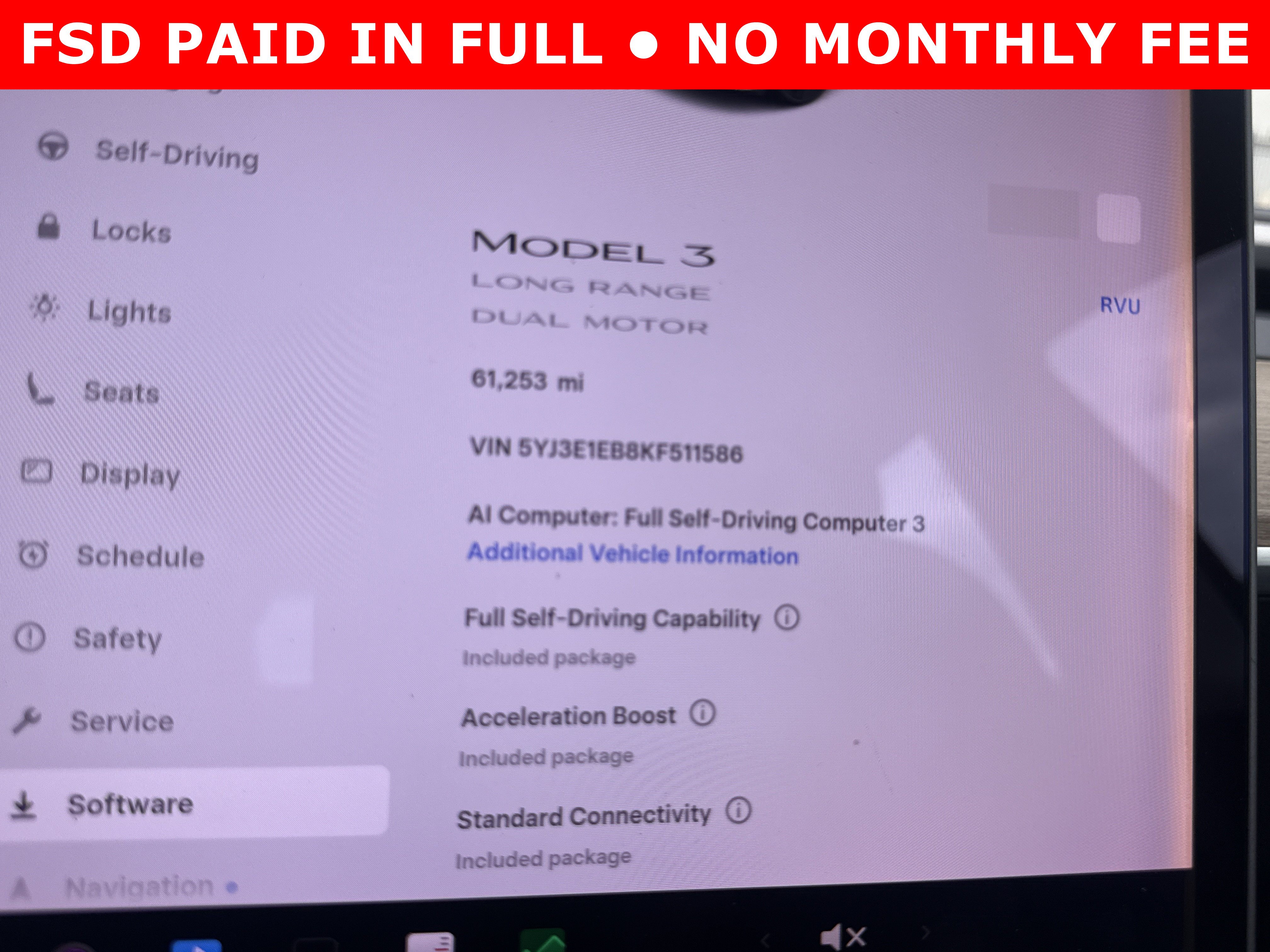 Used 2019 Tesla Model 3 Long Range AWD/4WD image 4