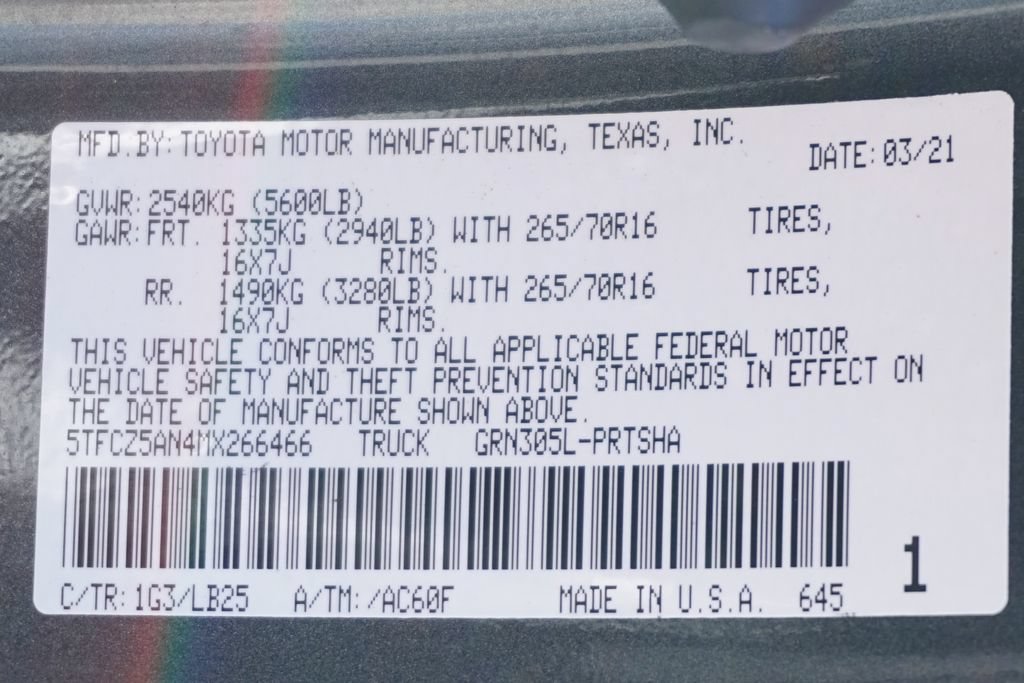 Used 2021 Toyota Tacoma TRD Pro AWD/4WD image 55