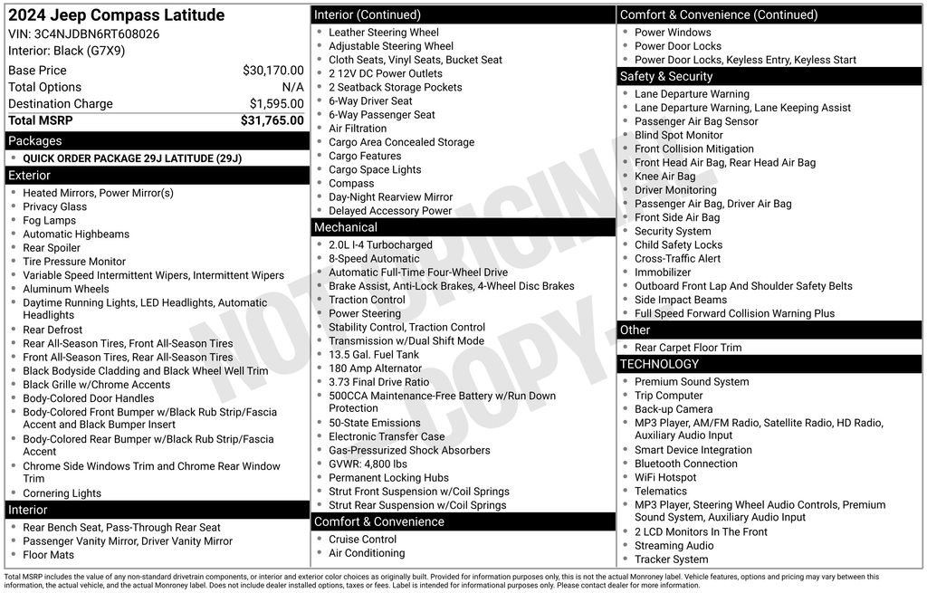 Used 2024 Jeep Compass Latitude AWD/4WD image 4