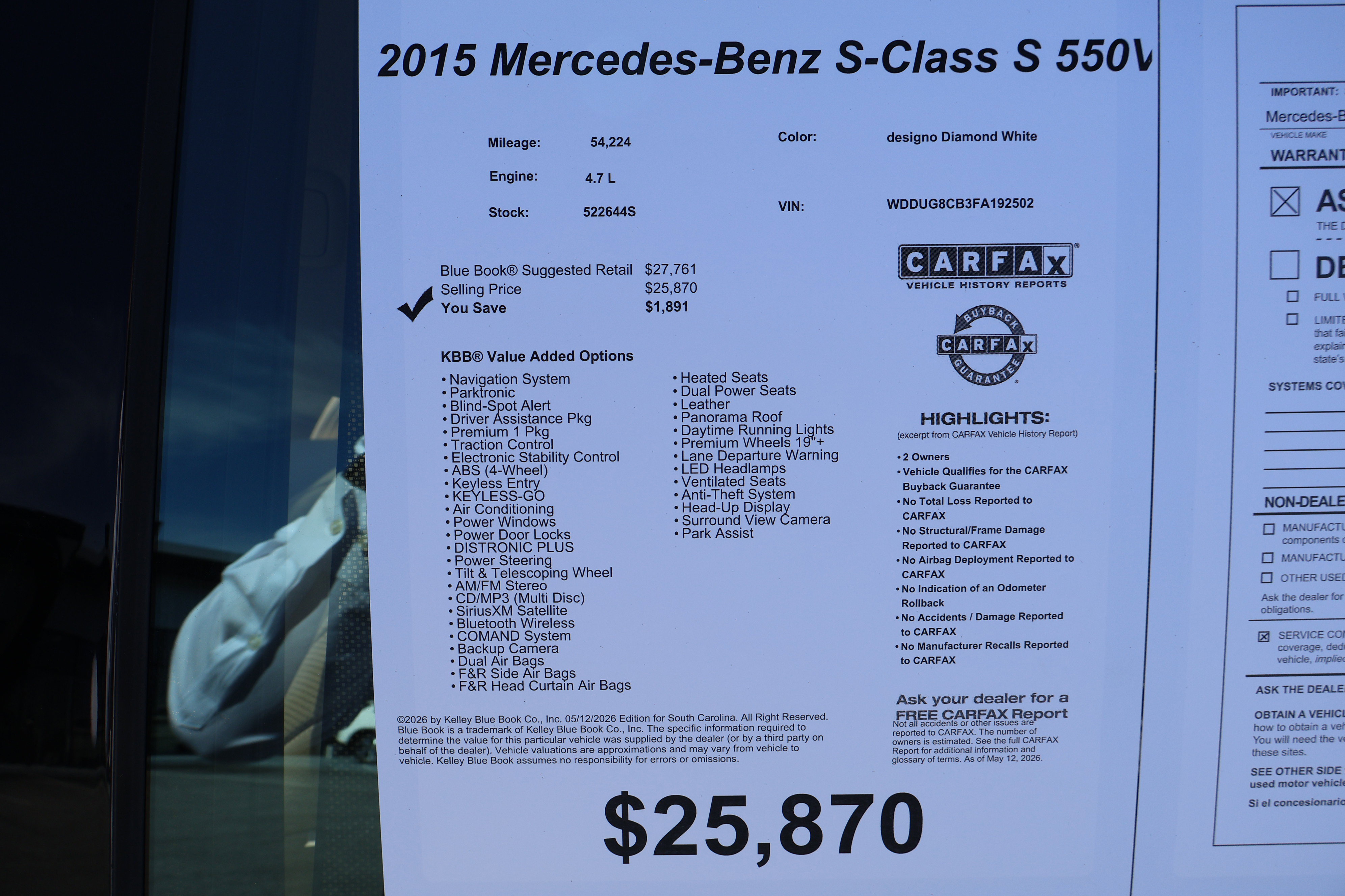 Used 2015 Mercedes-Benz S 550 Sedan image 41