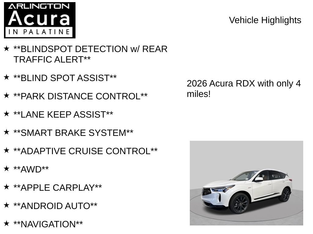 New 2026 Acura RDX A-Spec AWD/4WD image 7