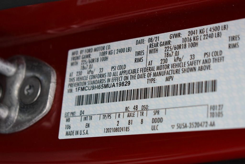 Used 2021 Ford Escape SEL w/ Technology Package image 39