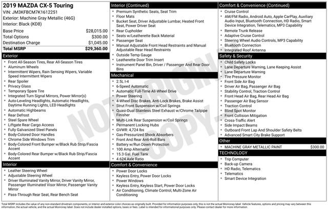 Used 2019 MAZDA CX-5 Touring image 36