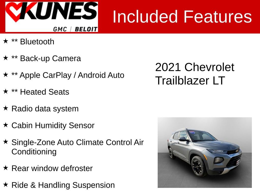 Used 2021 Chevrolet TrailBlazer LT w/ Convenience Package FWD image 2