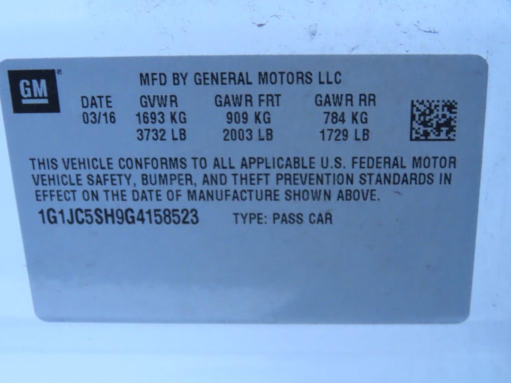 Used 2016 Chevrolet Sonic LT image 21