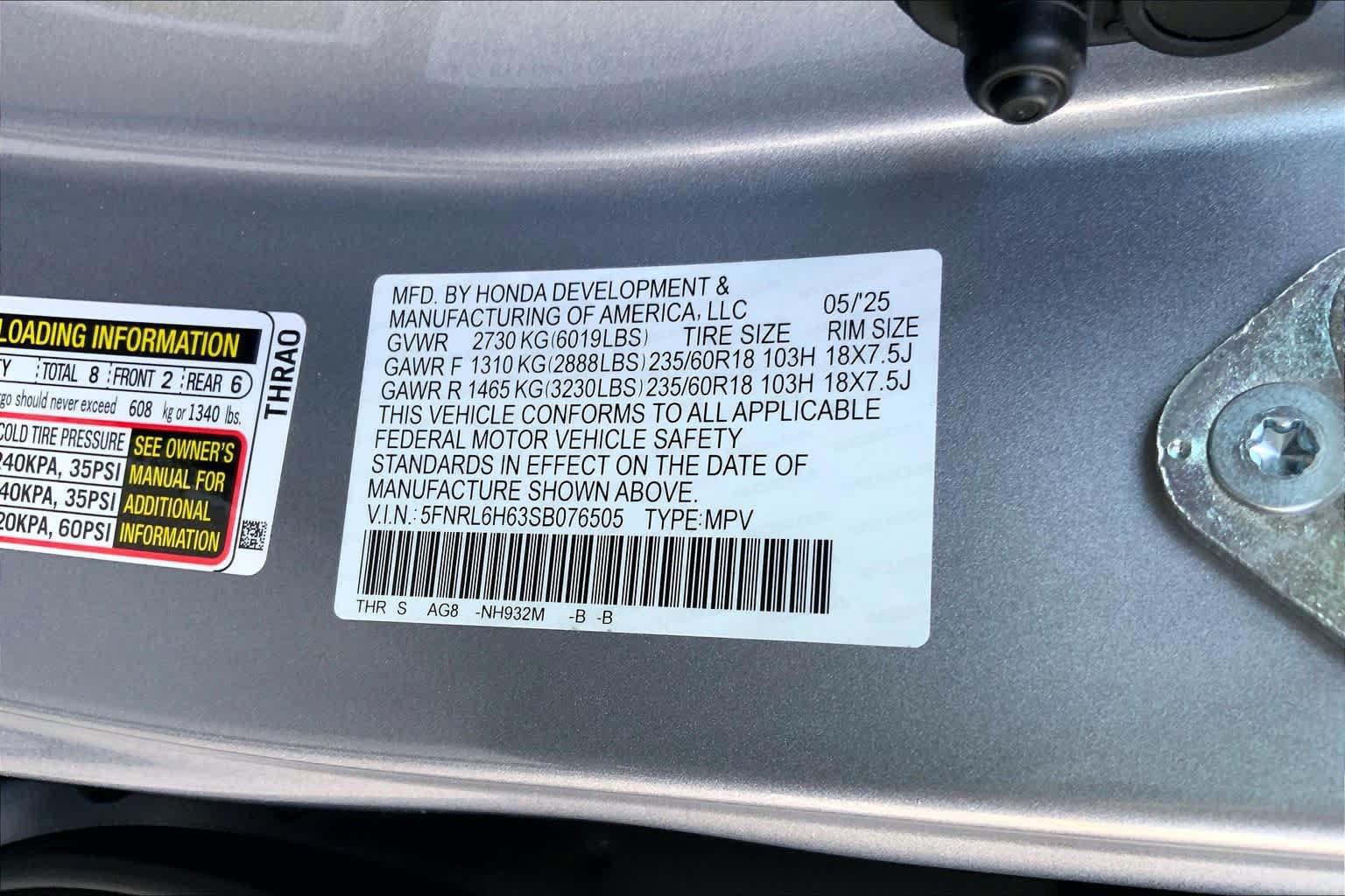 Used 2025 Honda Odyssey EX-L image 34