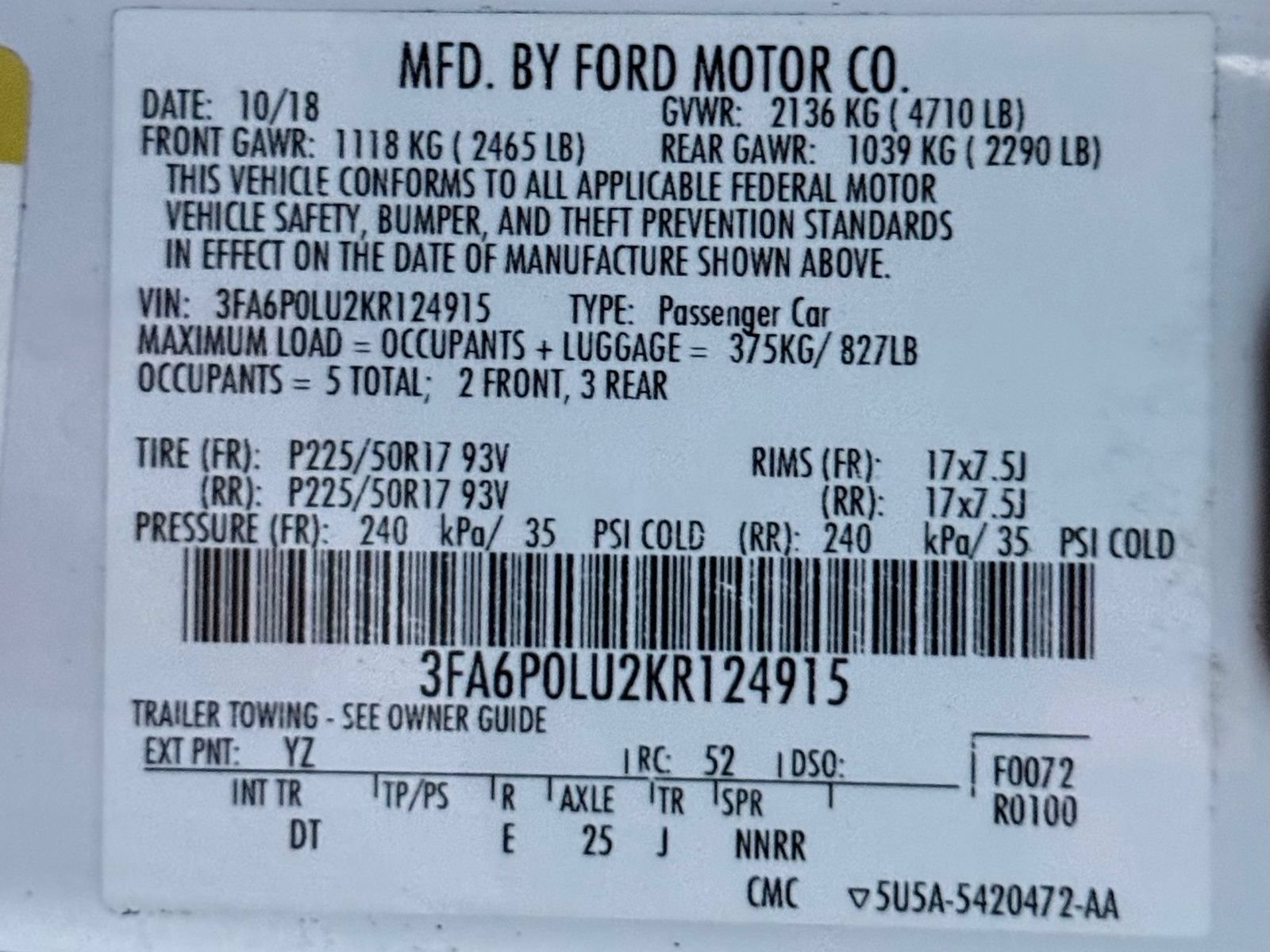 Used 2019 Ford Fusion SE FWD image 36