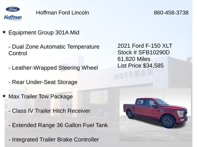 Certified 2021 Ford F150 XLT w/ Equipment Group 301A Mid image 12